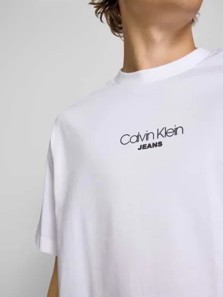 Calvin Klein Jeans t-shirt z nadrukiem biały