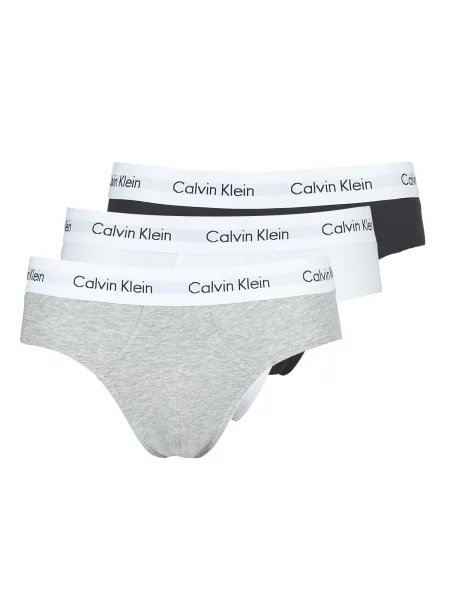 Spodní prádlo Calvin Klein Jeans COTTON STRECH HIP BREIF X 3 černé