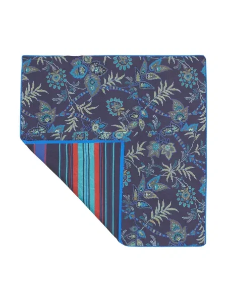 Cravată Etro reversibilă albastru