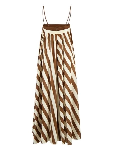 Rochie maxi Zimmermann cu dungi de costum maro