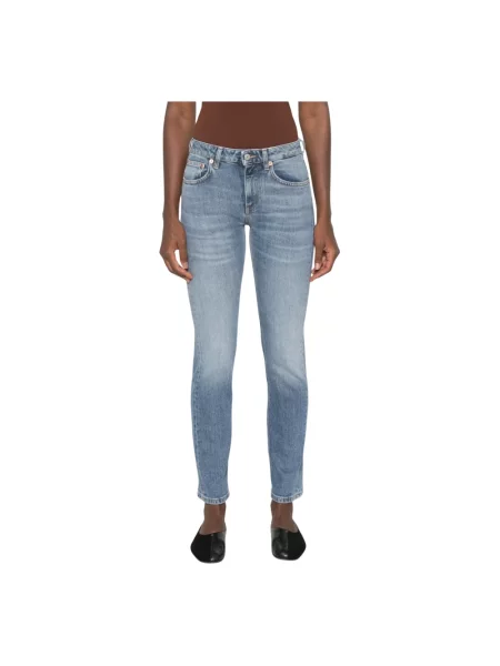 Jeansy straight leg Dondup niebieskie
