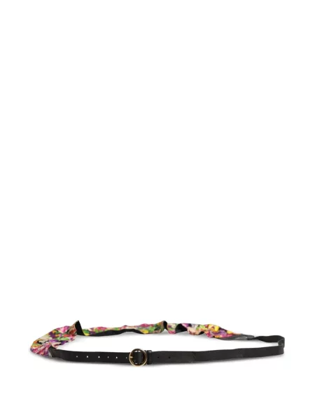 Curea Cavalli Class cu model floral cu imagine negru