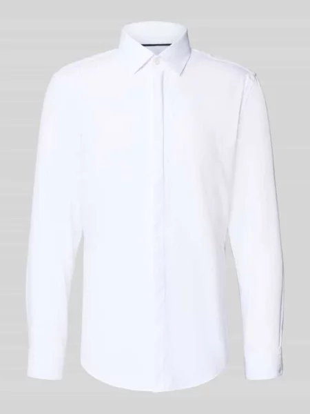 Koszula biznesowa o kroju slim fit z kołnierzykiem typu kent Jake*s biała