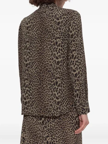 Bluză Zadig&voltaire cu imagine cu model leopard maro