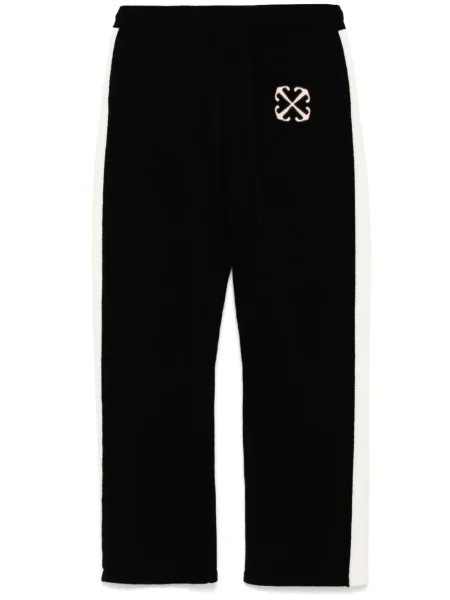Pantaloni sport Off-white tricotate alb