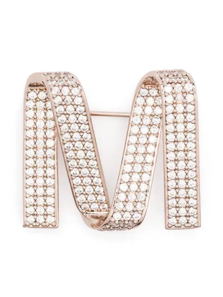 Brosa Max Mara de cristal auriu