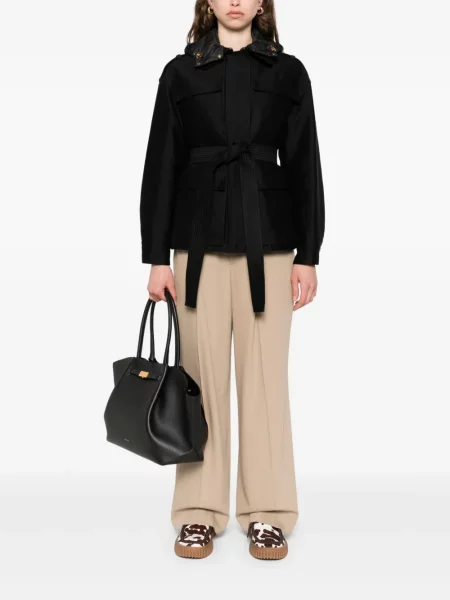 Geacă Moncler cu glugă negru