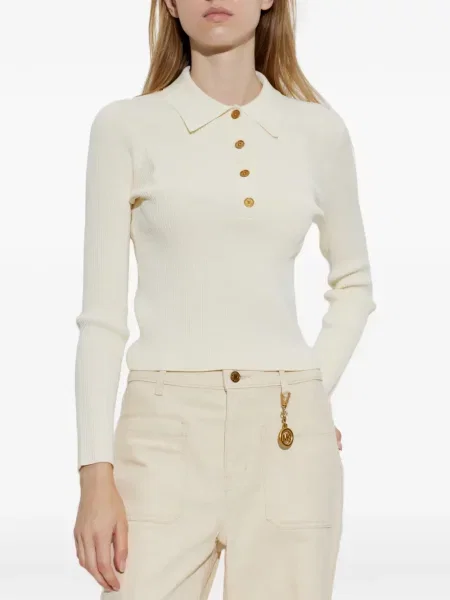 Matlasat top Michael Michael Kors cu volane cu cordon verde
