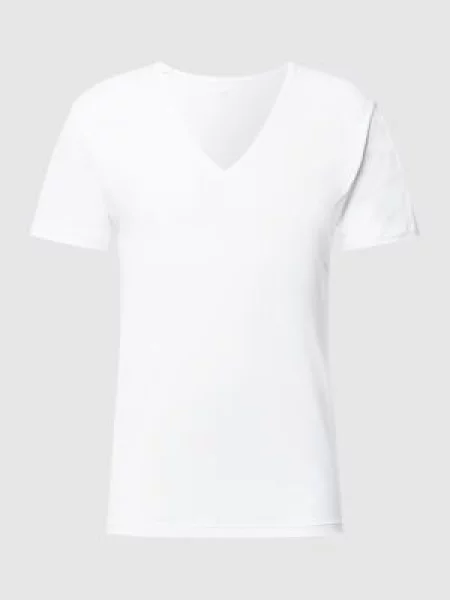 T-shirt z dodatkiem streczu model ‘Das Drunterhemd’ Mey biała