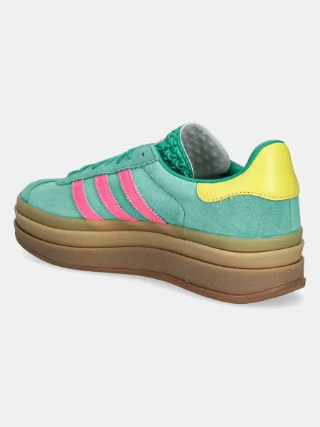 Semišové sneakers boty adidas Originals Gazelle Bold zelená