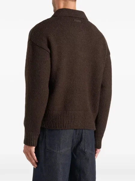 Μάλλινο polo Manière De Voir καφέ