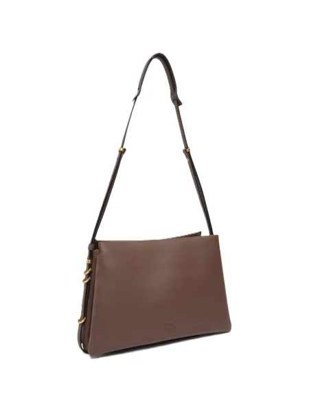 Pinko crossbody kabelka dámska kožená hnedá