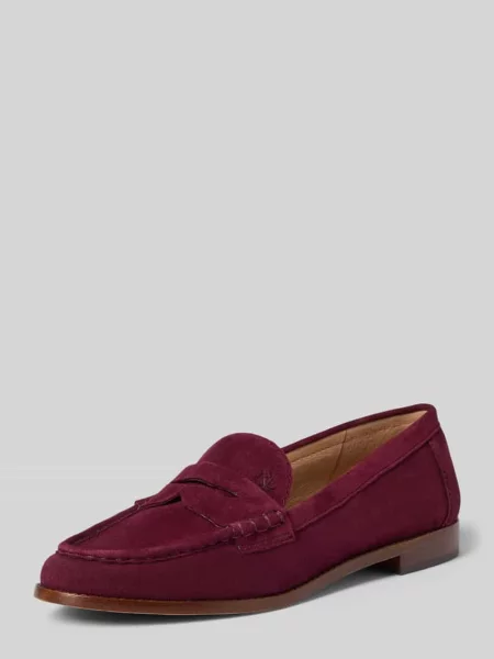 Mokasyny Lauren Ralph Lauren zamszowe czerwone