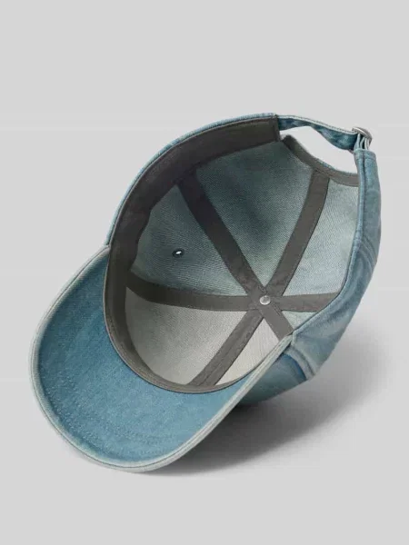 Czapka z daszkiem w tkaninie stylizowanej na denim z detalem z logo G-star Raw niebieska