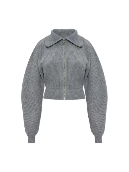 Kardigan Sportmax wełniany szary