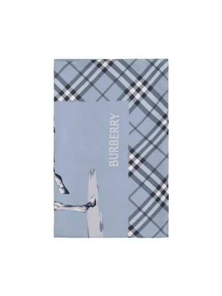 Chusta Burberry w kratę niebieska