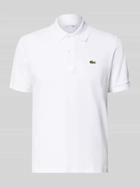 Koszulka polo o kroju regular fit z mieszanki bawełny Lacoste biała