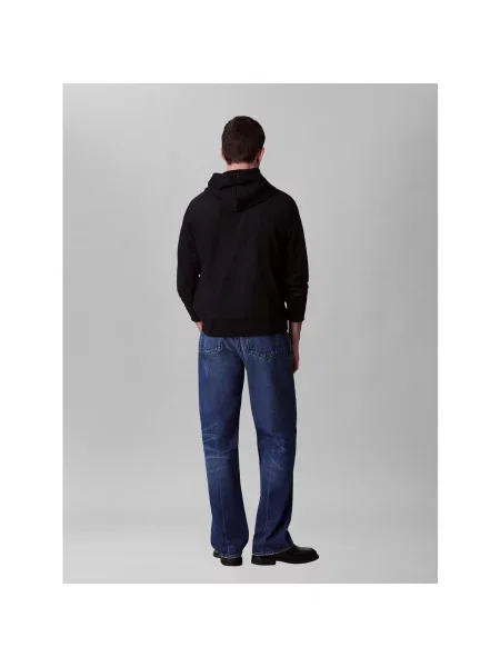 Froté mikina Calvin Klein Jeans čierna