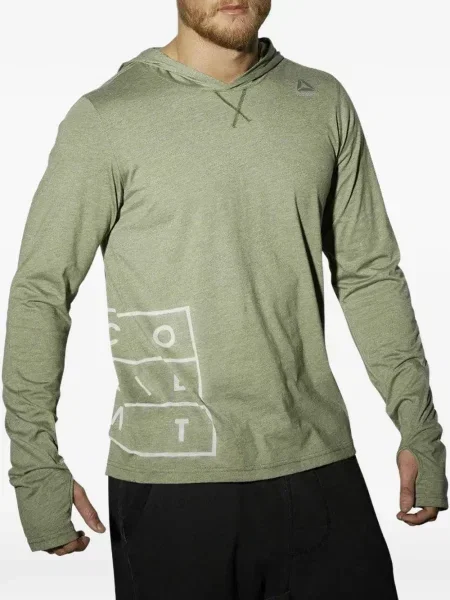 Geacă Reebok cu glugă verde