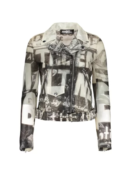 Geacă Jeremy Scott cu imagine alb