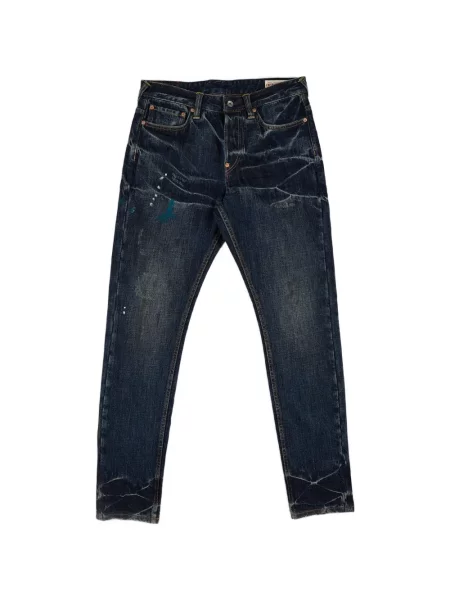 Blugi Evisu cu imagine albastru