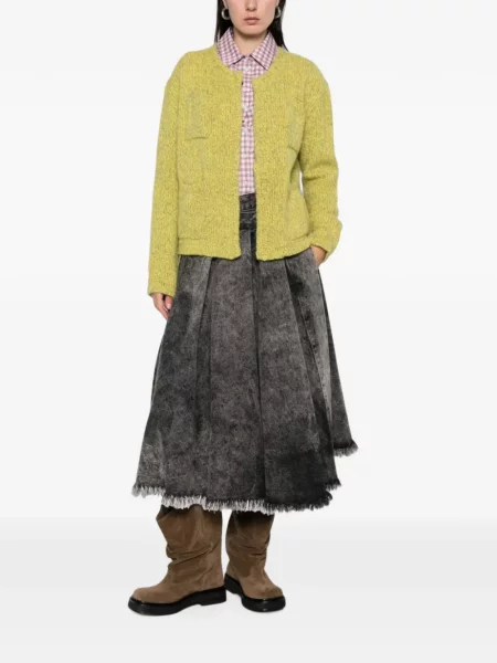 Cardigan Ln22 tricotate galben