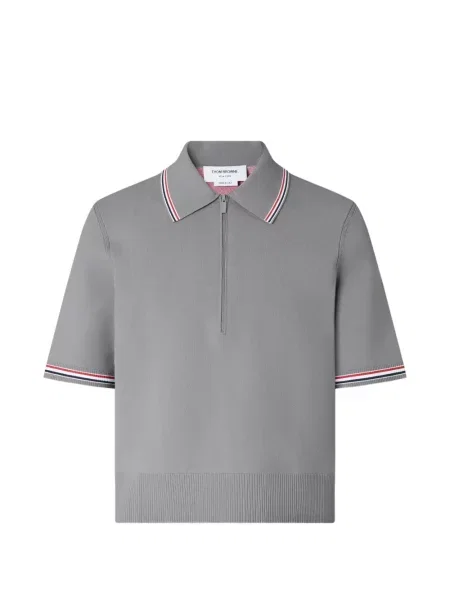 Tricou polo Thom Browne gri