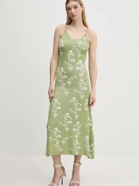 Сукня і светр Desigual DANA maxi розкльошена зелений