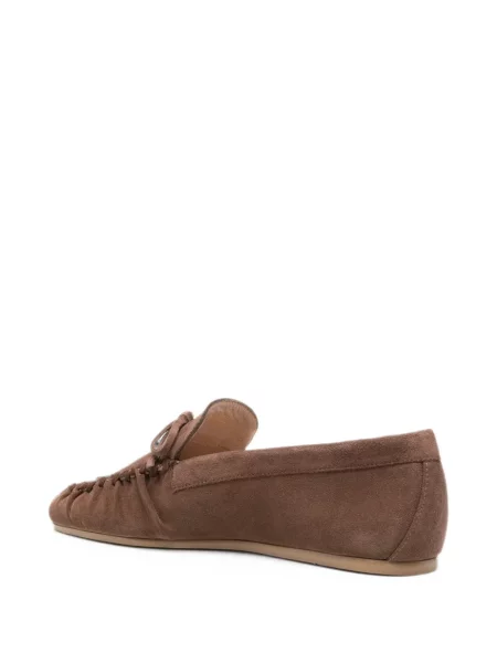 Pantofi loafer Stuart Weitzman cu funde maro