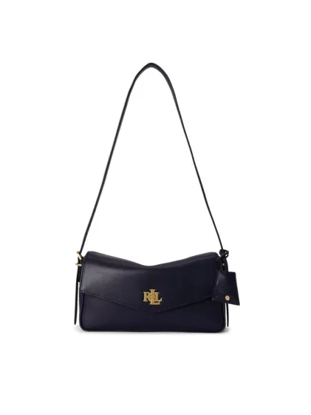 Lauren Ralph Lauren torebka crossbody skórzana granatowa