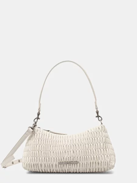 Torebka Calvin Klein Jeans z falbankami biała