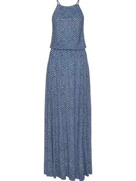 LASCANA Rochie albastru porumbel negru