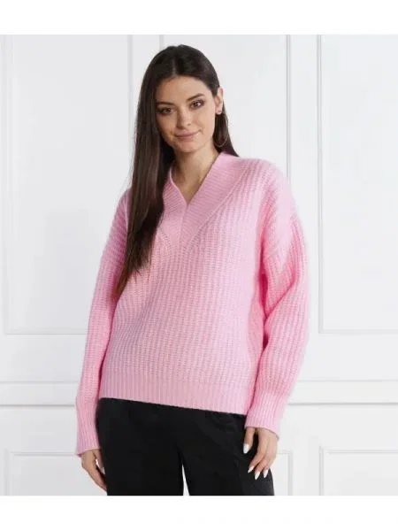 HUGO De lână pulover Sesamia | Oversize fit roz