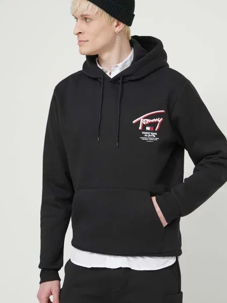 Tommy Jeans Hanorac 3D STREET negru