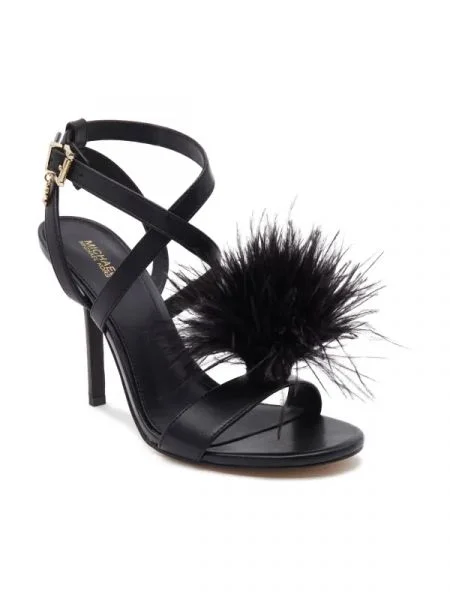 Michael Kors De piele sandale cu subțire WHITBY HEELED negru
