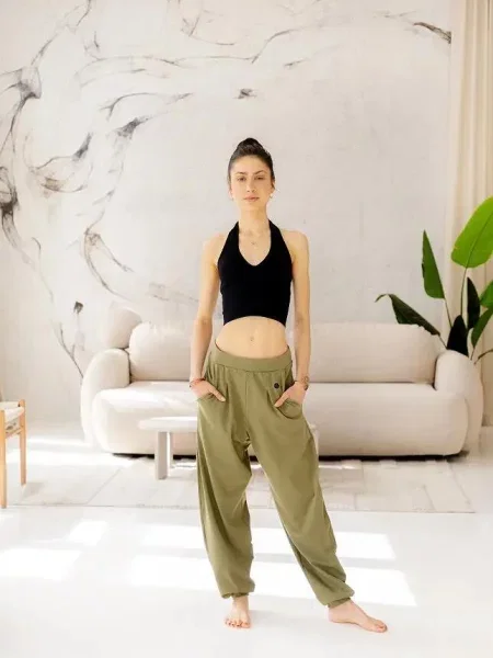 Spodnie do jogi Moonholi Moony Comfy Sweatpants z zielone