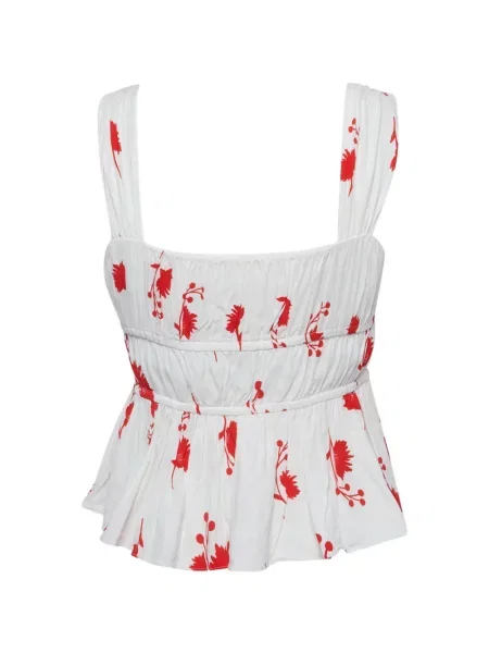 Top Self-portrait cu model floral cu imagine alb