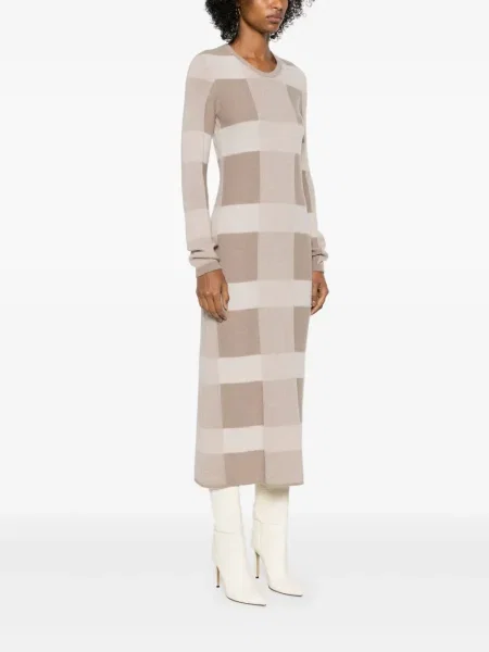 Kockás midi ruha Emporio Armani