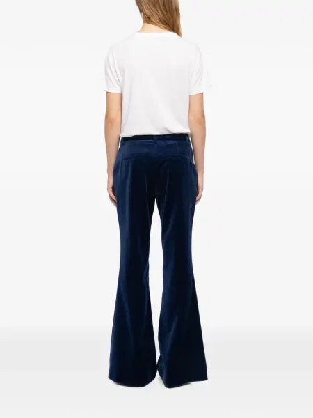 Pantaloni Zadig&voltaire de catifea albastru
