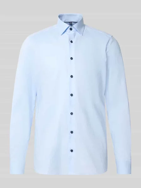 Body Koszula biznesowa o kroju slim fit z mieszanki bawełny Olymp Level 5 błękitna