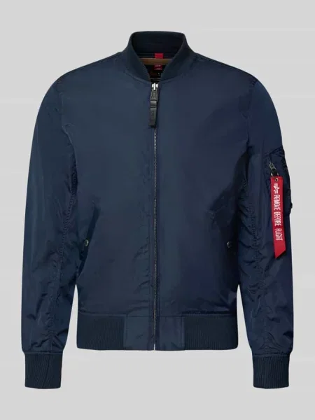 Kurtka przejściowa Alpha Industries ze stójką niebieska