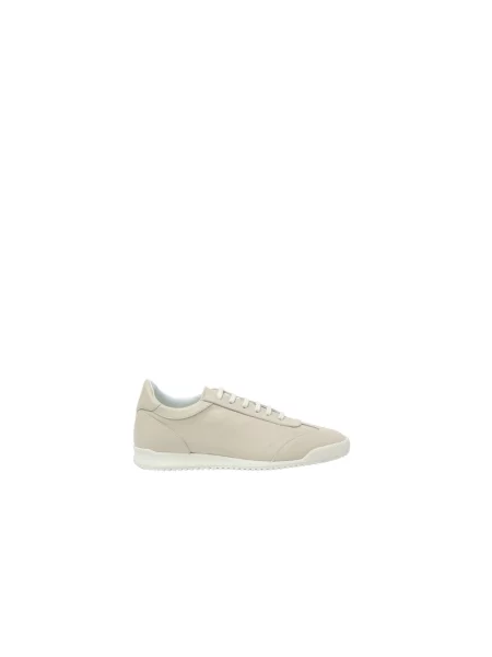 Sneakersy Peserico sznurowane skórzane beżowe
