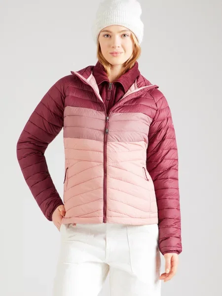 COLUMBIA Zunanja jakna Powder Pass majnica / roza / vinsko rdeča