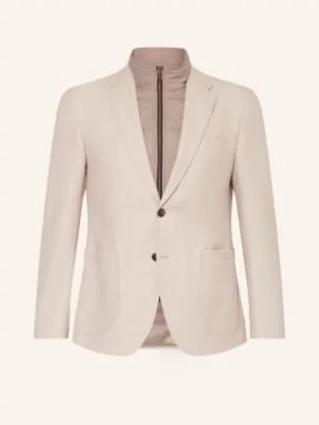 Joop! Marynarka Hectic Slim Fit Z Odpinanym Kołnierzem beige beżowa