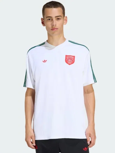 ADIDAS ORIGINALS Majica Roses tamno zelena / crvena bijela