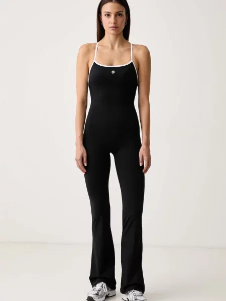 Le Privé salopetă pentru femei VARSITY JUMPSUIT negru