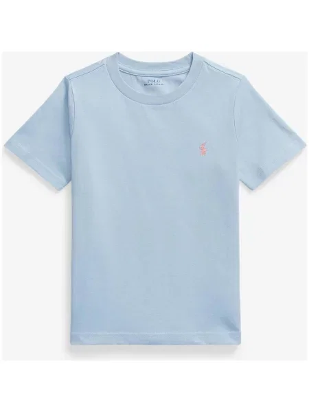 Koszulka dziecięca z krótkim rękawem Ralph Lauren Cotton Jersey Crewneck różowy 5 niebieski