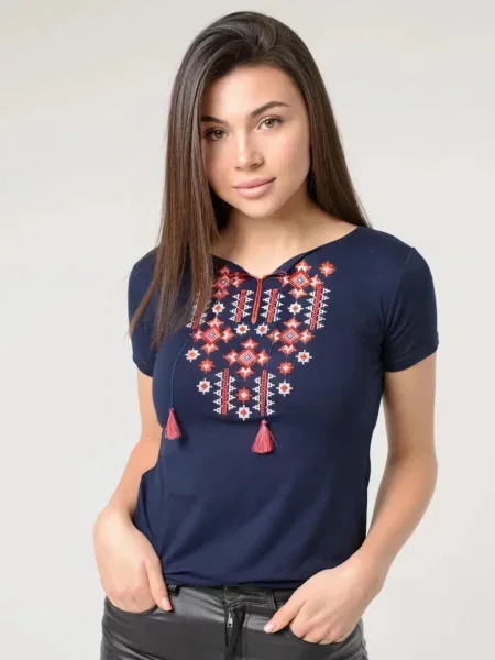 Вишита сорочка Melanika синій