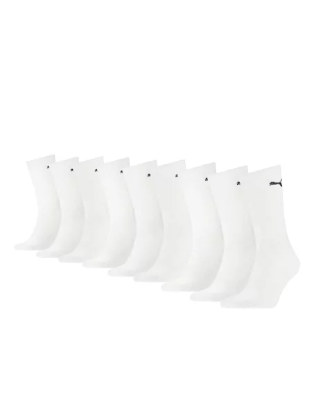 PUMA Długie skarpety za kostkę unisex 9 par Odzież biały