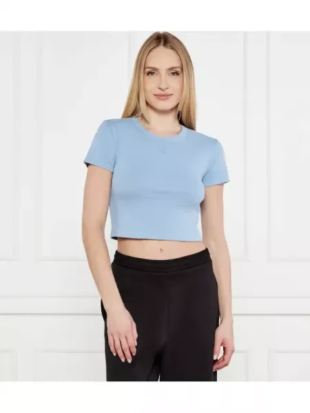 HUGO Póló Delanor | Cropped Fit kék